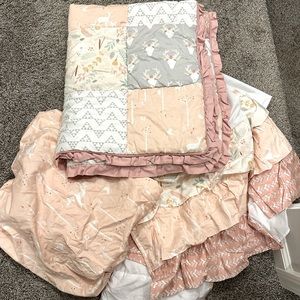 Peanutshell woodland crib bedding